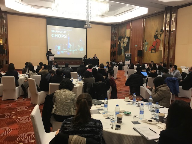 Jon Martin, general manager of Crown China, asking a
conference speaker a question.