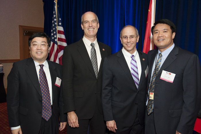 PRC Embassy Minister Counselor Heng Xiaojun, Representative Rick Larsen, Representative Charles Boustany, and PRC Embassy Counselor Zhang Min at the USCBC co-hosted dinner following the 2013 Strategic & Economic Dialogue meetings.