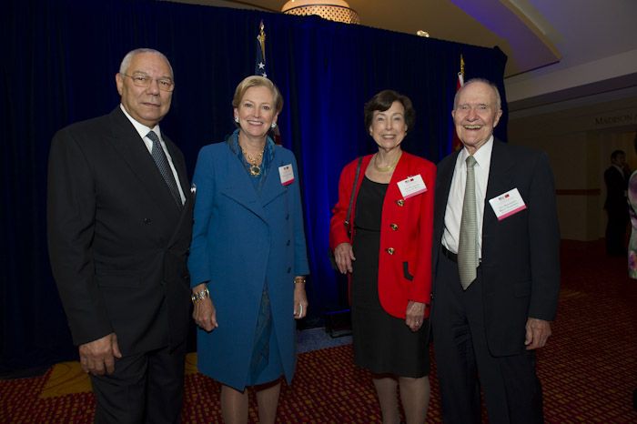 Former Secretary of State Colin Powell, USCBC Chair and DuPont Chair and CEO Ellen Kullman, National Committee on U.S.-China Relations Chair and Hills & Company Chair Carla Hills, and former National Security Advisor Brent Scowcroft attend the dinner.