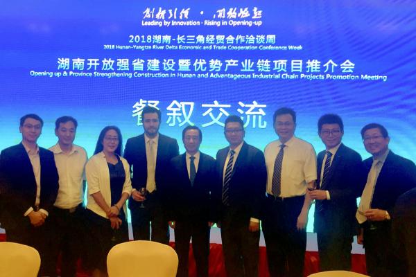 Melinda Xu and Owen Haacke accompanied a group of eight companies to meet with Hunan Governor Xu Dazhe, Vice Governor He Baoxiang, and Vice Governor Chen Fei.