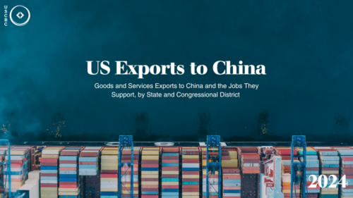 Export report landscape cover with a freight ship at sea.