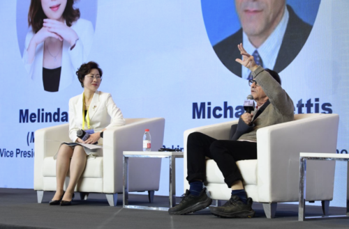 Melinda Xu and Michael Pettis speaking at Shanghai China Operations Conference
